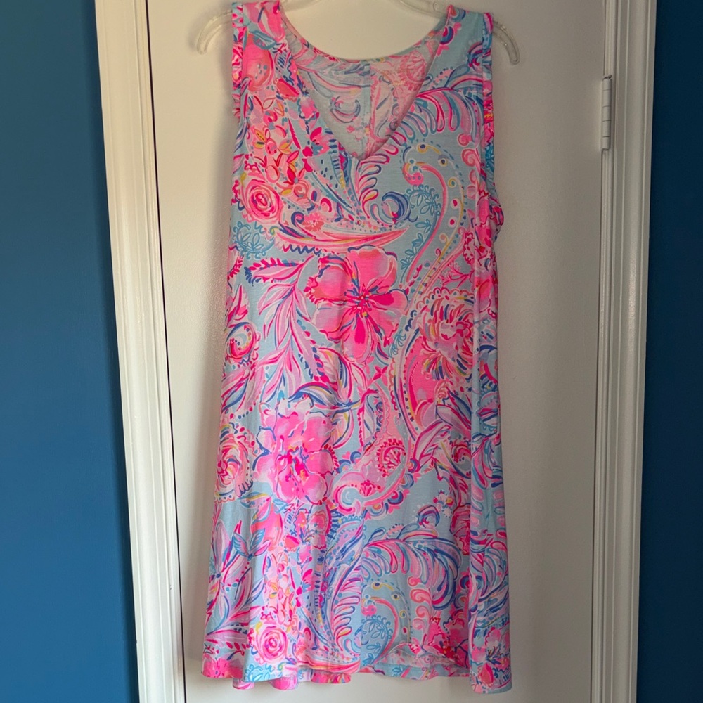 Lilly Pulitzer Pink & Light Blue Floral Shift